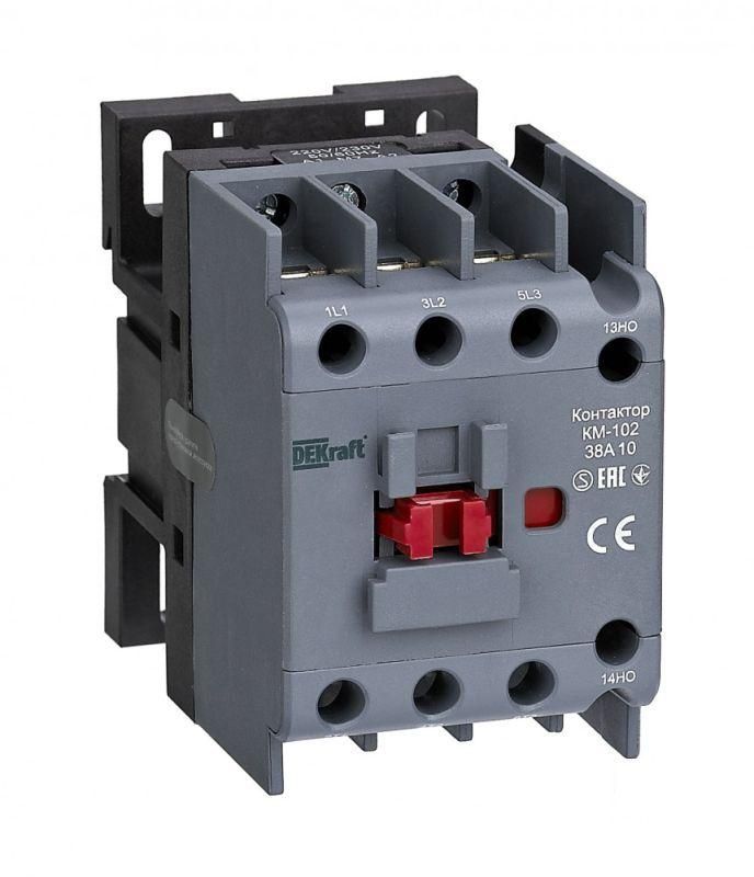 контактор км-102 38а кат. 220в/230в ac 1но ac-3 ac-4 dekraft 22313dek от BTSprom.by