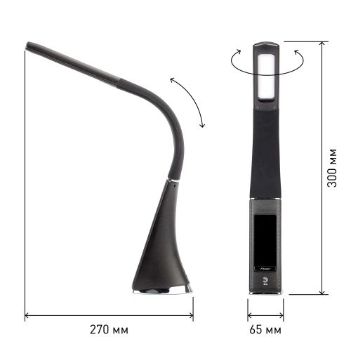  Светильник NLED-461-7W-BK настол. черн. ЭРА Б0031609 фото в каталоге от BTSprom.by