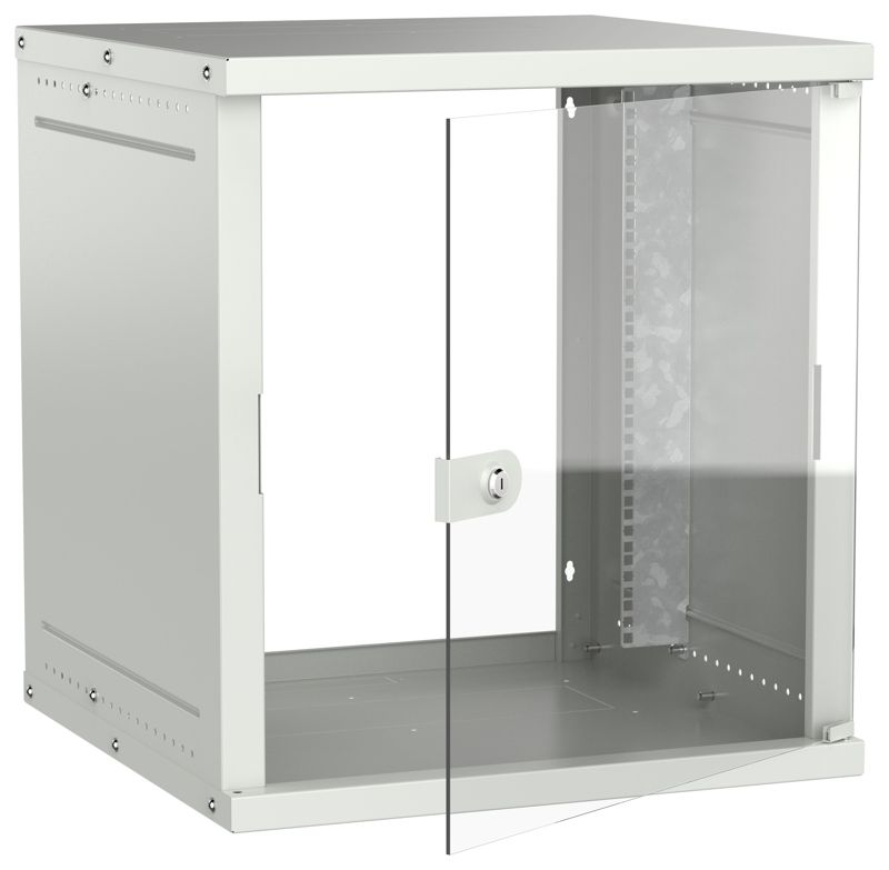 шкаф настенный 12u 600х600мм дверь стеклян. сер. generica lwe3-12u66-gf-g от BTSprom.by