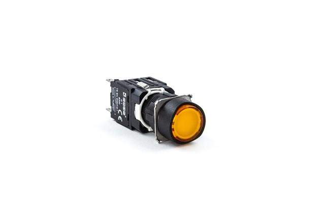 кнопка нажимная возвратная круглая (1но) желт. emas d100yds от BTSprom.by
