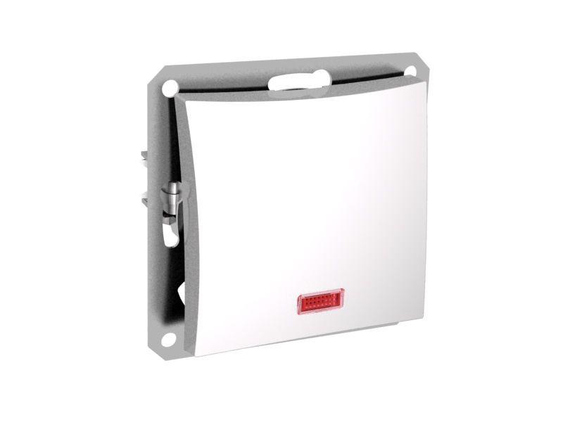  Переключатель 1-кл. СП Дуэт 10А IP20 с индикацией механизм бел. SchE WDE000163 фото в каталоге от BTSprom.by