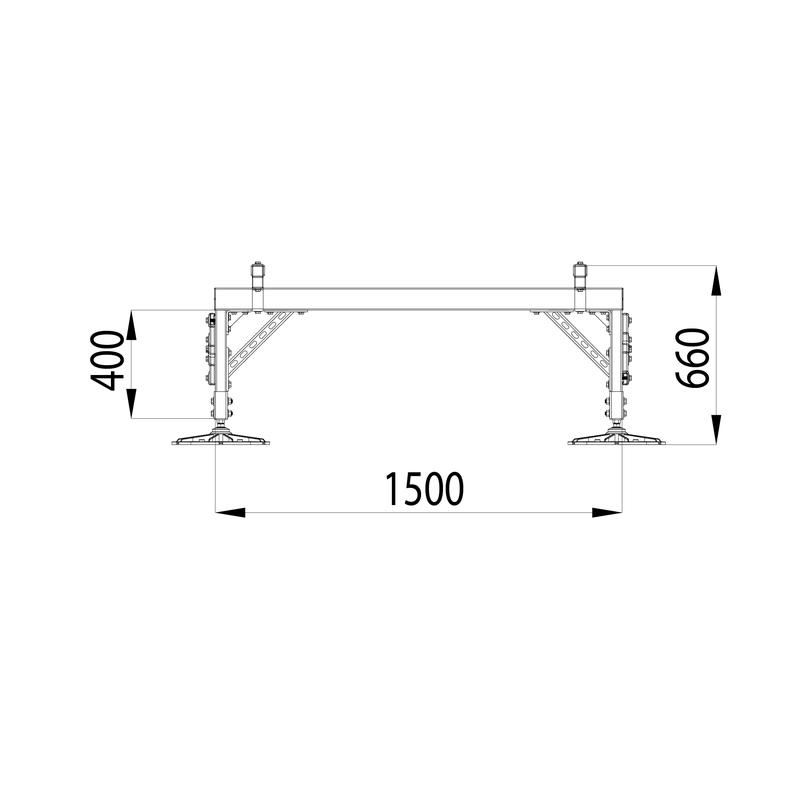  Конструкция опорная для установки оборудования TECHNORAPTOR FOOT 1500х4000 тип 2 HD КМ TR0243 фото в каталоге от BTSprom.by