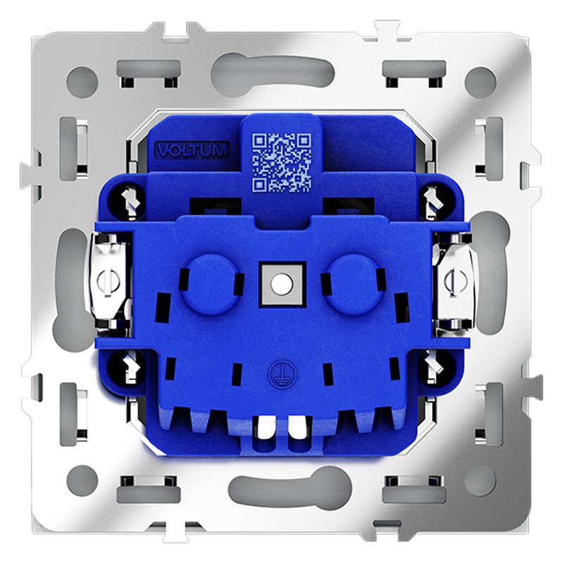  Розетка 1-м СП S70 16А с заземл. защ. шторки механизм бел. матов. Voltum VLS040202 фото в каталоге от BTSprom.by