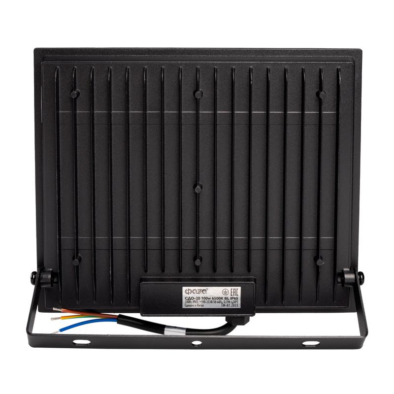  Прожектор светодиодный СДО-20 100Вт 6500К IP65 230В BL ДО прозр. закален. стекло ФАZА 5047341 фото в каталоге от BTSprom.by