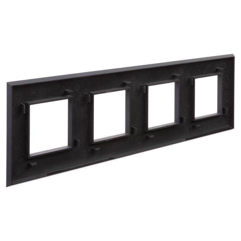  Рамка 4-м 8мод. Avanti "Черный матовый" DKC 4412908 фото в каталоге от BTSprom.by