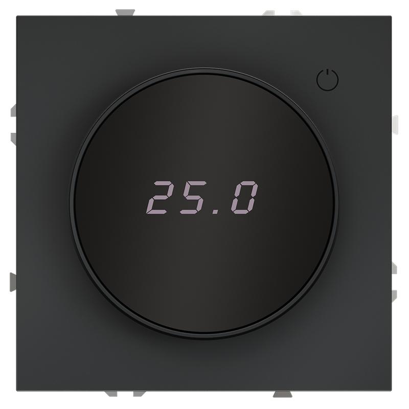 терморегулятор электронный s70 с индикацией и датчиком для теплого пола механизм графит voltum vls070107 от BTSprom.by