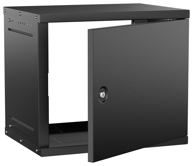 шкаф настенный 9u 600х450мм дверь метал. черн. generica lwe5-09u64-mf-g от BTSprom.by