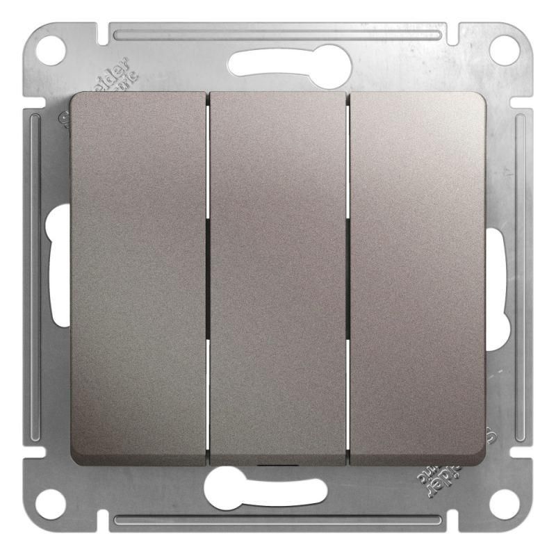 выключатель 3-кл. сп glossa 10а ip20 (сх. 3) 10ax механизм платина se gsl001231 от BTSprom.by