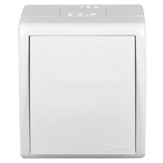 выключатель 1-кл. оп simon 15 aqua 10а ip54 винтов. зажим бел. simon 1594101-030 от BTSprom.by