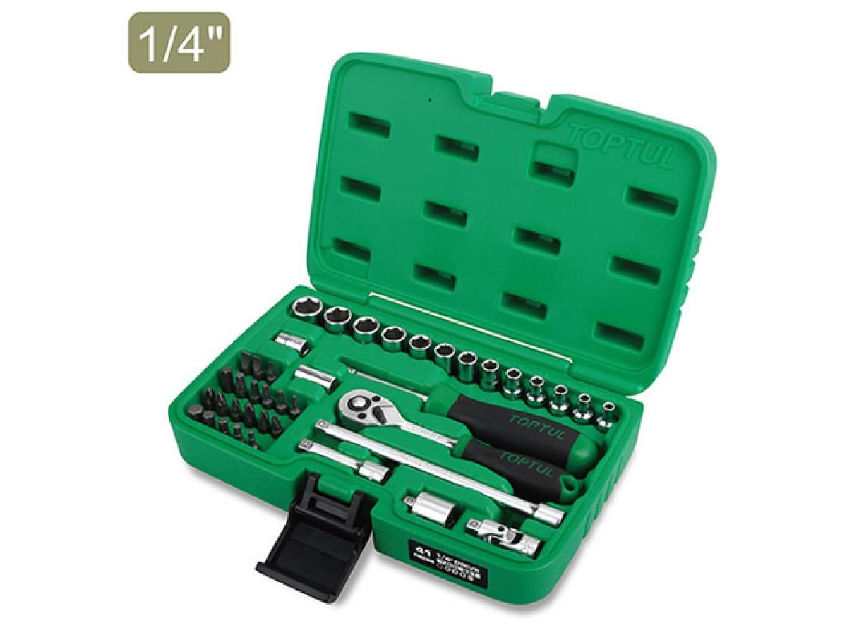 набор головок 1/4" 4-14мм 41предм. 6гр. toptul gcai4102 от BTSprom.by