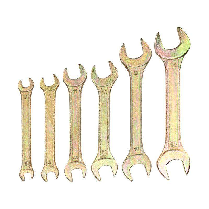  Набор ключей рожковых 6х7-16х17мм цинк желт. (уп.6шт) Rexant 12-5843-2 фото в каталоге от BTSprom.by