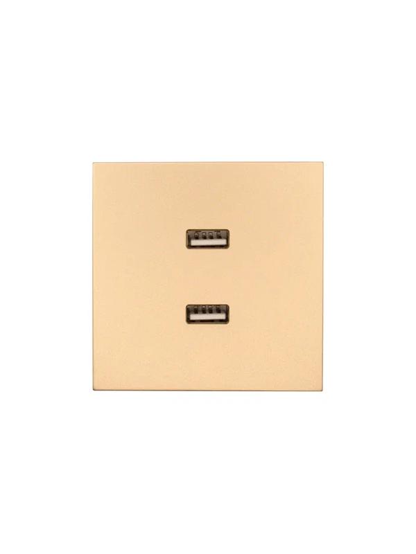 розетка 2-мест. usb разъем сп zima ip20 зол. lezard 704-3688-192 от BTSprom.by