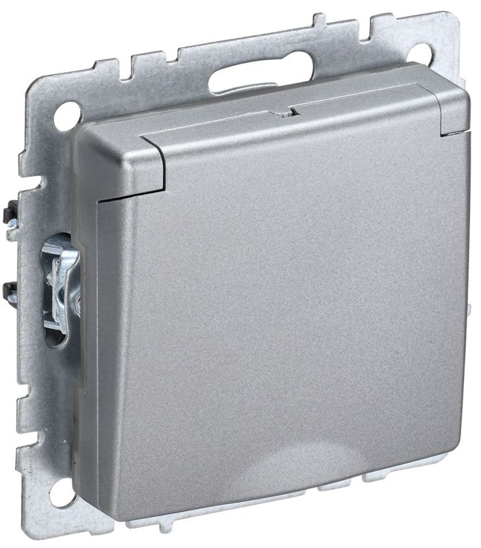 розетка brite рсбш10-3-44-бра 16а ip44 с заземл. защ. шторки с крышкой механизм алюм. iek br-r16-16-44-k47 от BTSprom.by