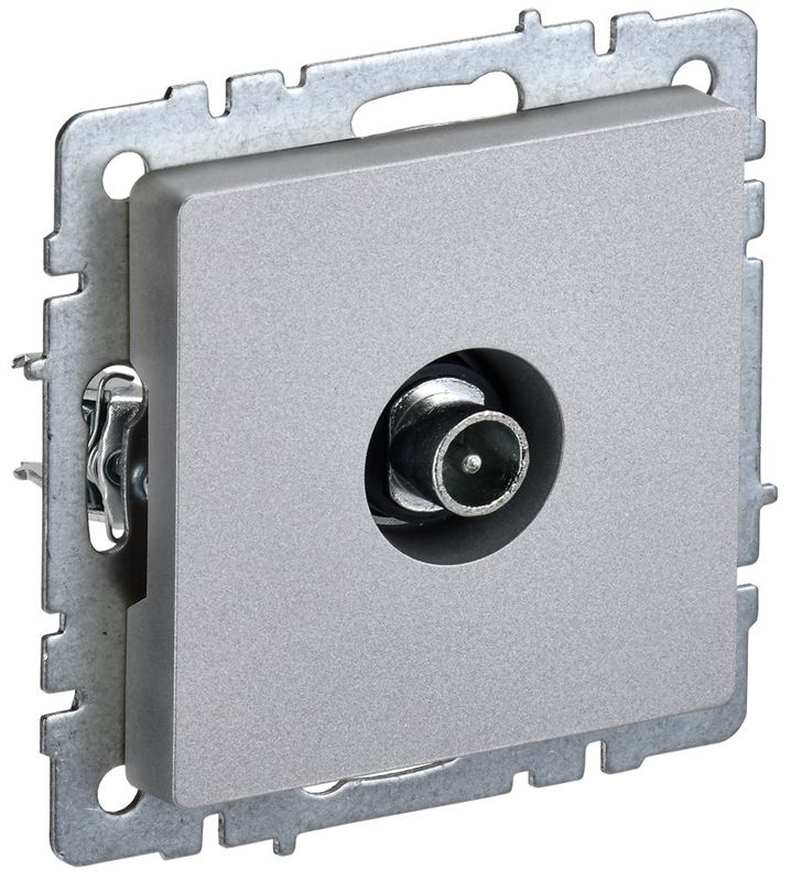 розетка телевизионная проходная tv сп brite ртв10-0-бра механизм алюм. iek br-a10-p-k47 от BTSprom.by