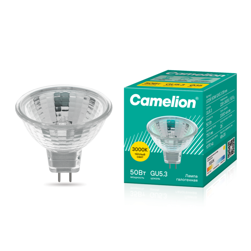 лампа галогенная mini jcdr (mr11) 50вт 220в 35мм camelion 7093 от BTSprom.by