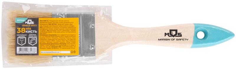  Кисть флейцевая натур. светлая щетина деревянная ручка 1.5дюйм (38мм) MOS 00704М фото в каталоге от BTSprom.by