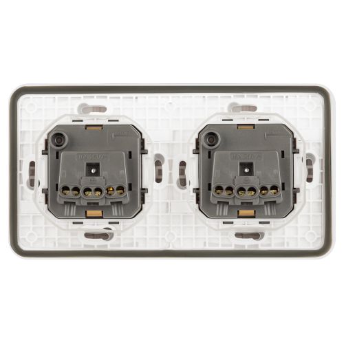  Розетка Эксперт 11-2524-01 2х2P+E гориз. IP55 шторки 16А-250В СУ бел. Эра Б0063254 фото в каталоге от BTSprom.by