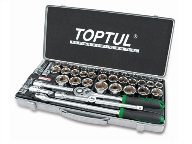 набор головок 1/2" 8-32мм 43предм. 6гр. метал.кейс (gcad4303) (toptul) gcad4303 от BTSprom.by