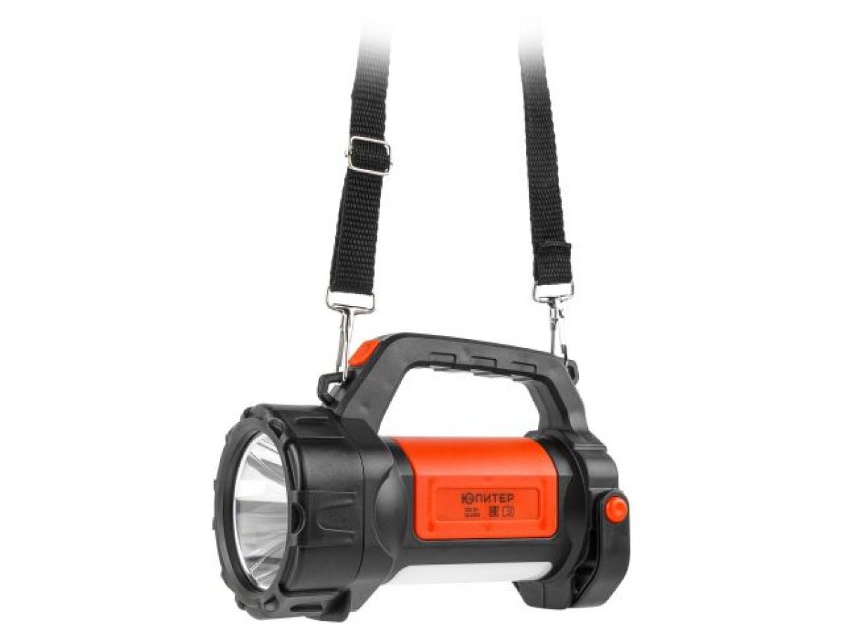  Фонарь светодиодный аккум. 3Вт+3Вт (оранж.) ЮПИТЕР (USB A - micro-USB кабель в комплекте) JP1050 фото в каталоге от BTSprom.by