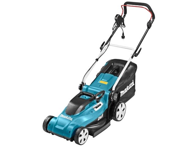 газонокосилка электрическая makita elm 4120 (1600 вт, шир. 410 мм, выс. 20-75 мм, пластм. корпус, без мульчир., травосборник 45 л) elm4120 от BTSprom.by