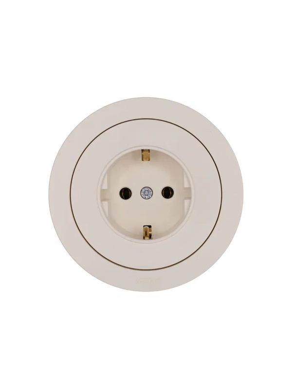  Розетка 1-м OSEN IP20 16А с заземл. ПБТ механизм сл. кость LEZARD 743-9088-122B фото в каталоге от BTSprom.by