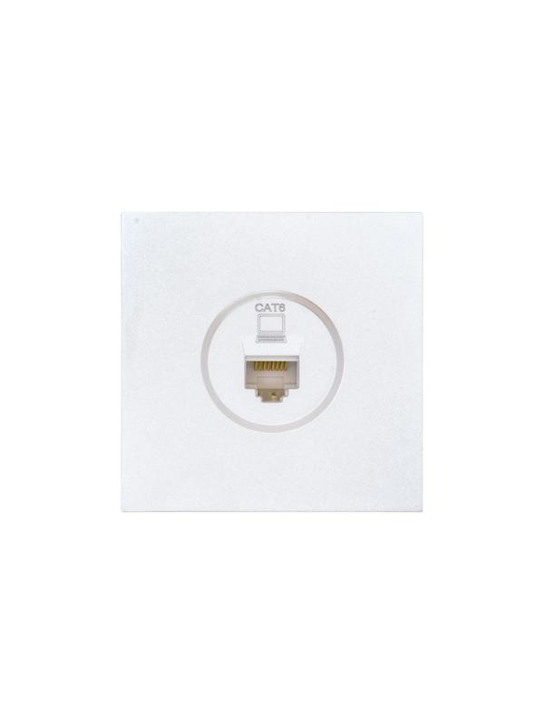 розетка компьютерная 1-м сп zima ip20 rj45 кат.6 механизм бел. искра матов. lezard 704-1488-140 от BTSprom.by