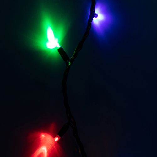  Гирлянда светодиодная "Нить" 10м 100LED мультиколор IP65 новогодняя провод черн. ПВХ (без шнура питания) Эра Б0056016 фото в каталоге от BTSprom.by