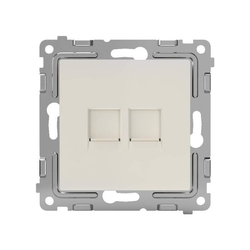  Розетка компьютерная 2-м СП Pixel RJ45 кат.5E механизм беж. TOKOV ELECTRIC TKE-PX-RC2-C02 фото в каталоге от BTSprom.by