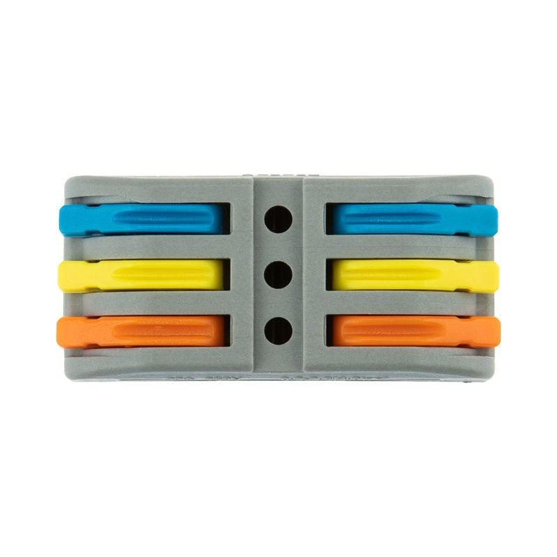  Клемма строительно-монтажная СМК проходная 222-423 3п 0.08-4кв.мм сер. (уп.5шт) Rexant 07-6263-3-05 фото в каталоге от BTSprom.by