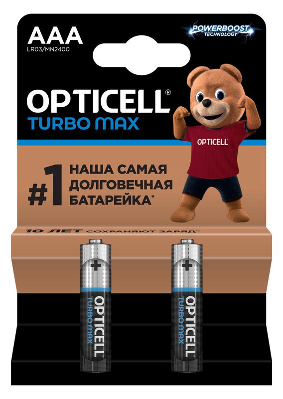 элемент питания алкалиновый aaa/lr03 (блист. 2шт) turbo max opticell 6053002 от BTSprom.by