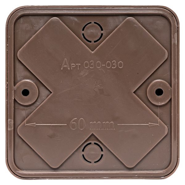  Коробка разветвительная КМР-030-030кг 75х75х26 с клеммником темн. дерево EKF plc-kmr-030-030kg-t фото в каталоге от BTSprom.by