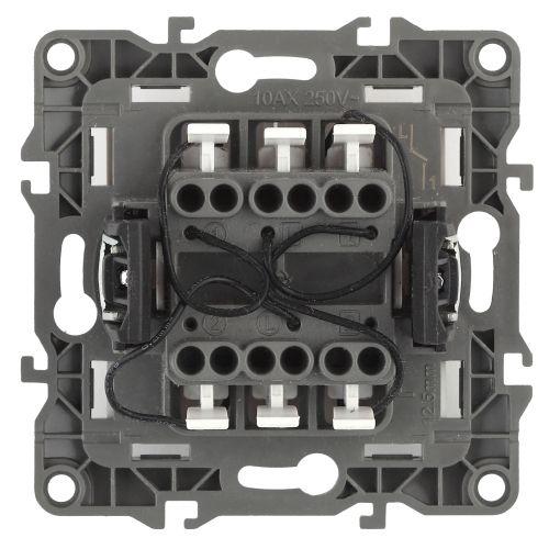  Выключатель 2-кл. СП Эра12 12-1105-02 10А IP20 250В 10AX с подсветкой механизм сл. кость Эра Б0014658 фото в каталоге от BTSprom.by