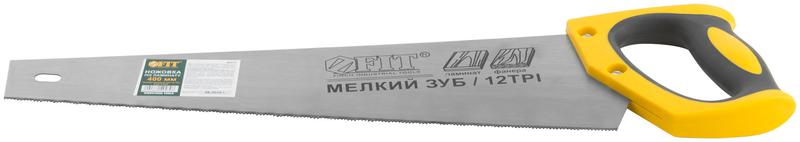  Ножовка по ламинату мелкий каленый зуб 12 ТPI (шаг 2мм) заточка пласт.прорезиненная ручка 400мм FIT 40479 фото в каталоге от BTSprom.by