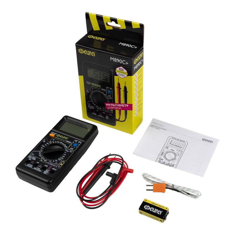  Мультиметр цифровой M890C+ ФАZА 5008816 фото в каталоге от BTSprom.by