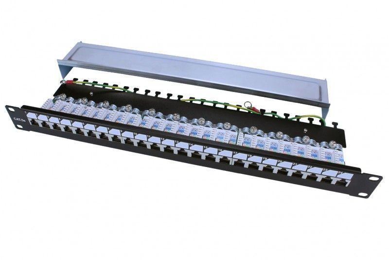 патч-панель 19дюйм 1u кат.5e полн. экранир. 24 порта rj45 dual idc rohs pp3-19-24-8p8c-c5e-sh-110d черн. hyperline 246037 от BTSprom.by