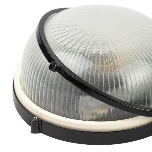  Светильник НБП 03-100-001 1х100Вт E27 IP54 акватермо алюм./стекло D240 круг черн. Эра Б0063908 фото в каталоге от BTSprom.by