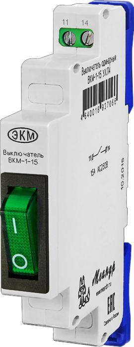 выключатель модульный вкм-1 15а ac250в ухл4 зел. меандр a8302-16933567 от BTSprom.by