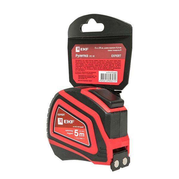  Рулетка измерительная РС-10 5мх25мм Autostop магнит Expert EKF rs-10-5-25-quad фото в каталоге от BTSprom.by