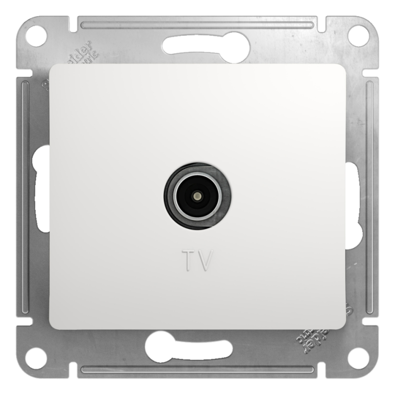 розетка телевизионная оконечная tv 1-м сп glossa 1дб механизм бел. se gsl000191 от BTSprom.by