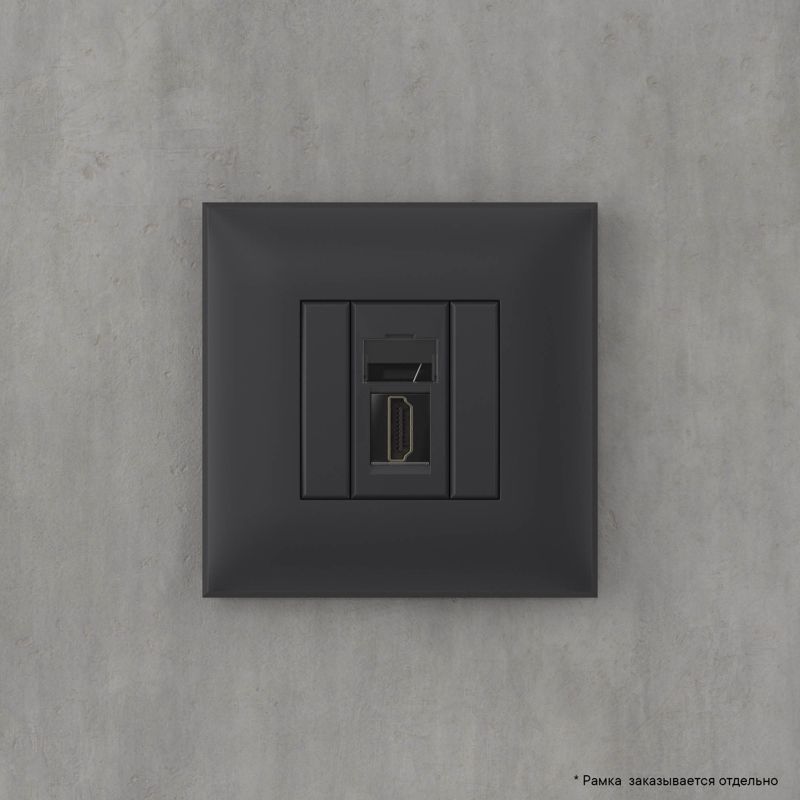  Розетка HDMI 1-м СП Avanti "Черный матовый" тип А-А DKC 4412253 фото в каталоге от BTSprom.by