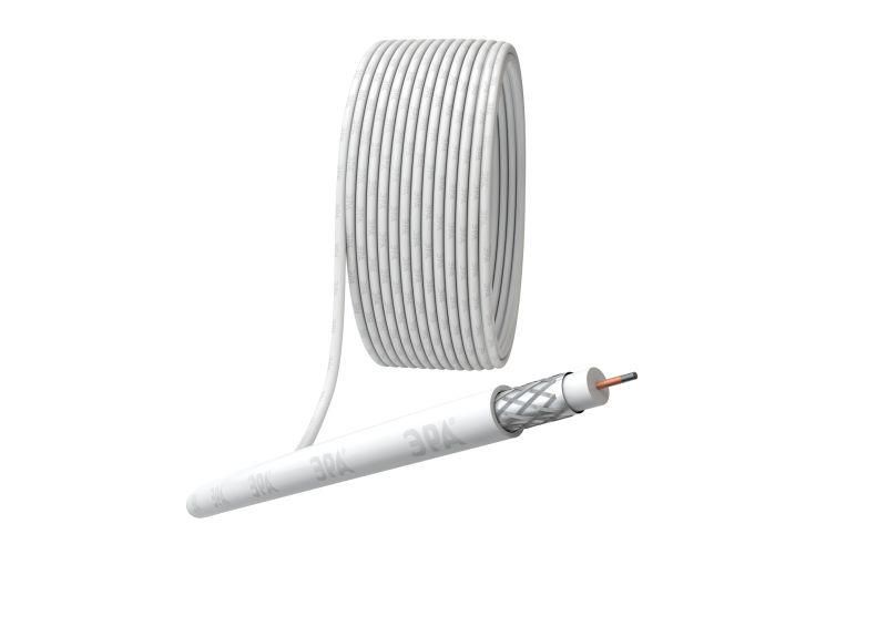кабель коаксиальный rg-6u 75 ом ccs/(оплетка al 48%) pvc бел. (уп.20м) simple эра б0044599 от BTSprom.by