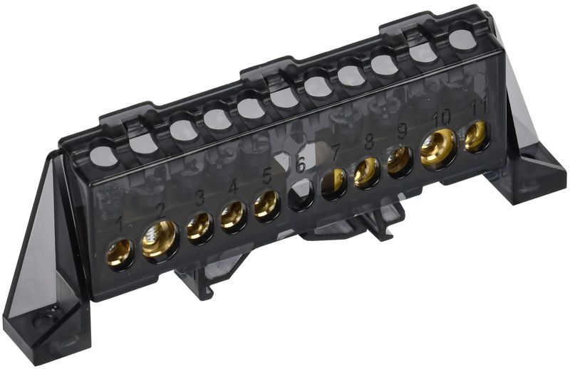 шина нулевая n в комб. изол. "стойка" 8х12-4+5-ч tekfor iek tf-nn20-45-dp-k02 от BTSprom.by