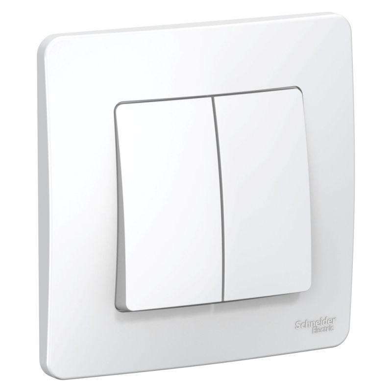 переключатель проходной 2-кл. сп blanca 10а ip20 (сх. 6+6) 250в бел. se blnvs106601 от BTSprom.by