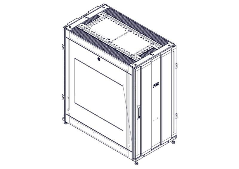 шкаф uniprom 24u-600/1070 боковые панели 2шт черн. se ur3104 от BTSprom.by