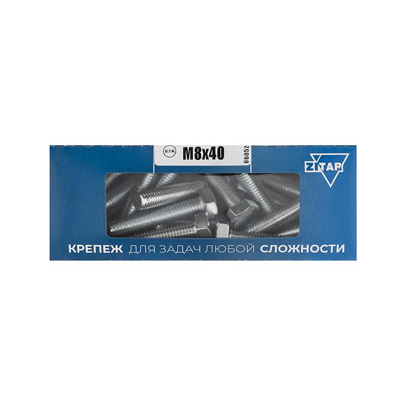 болт с шестигранной головкой м8х40 din 933 оцинк. (уп.25шт) tech-krep/zitar 105210 от BTSprom.by