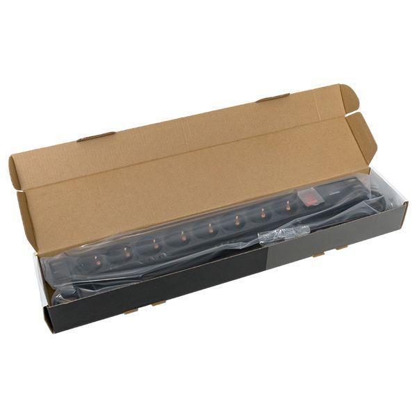  Блок PDU TERACOM PRO 19дюйм 1U 16А/250В 8 роз. Schuko с выключат. шнур 2м 3х1.5кв.мм вилка Schuko корпус алюм. черн. EKF TRP-HPD-LS-16A-8SH-2MSH фото в каталоге от BTSprom.by