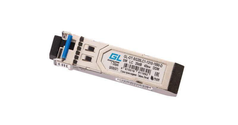 модуль sfp wdm 1гбит/с одно волокно sm lc tx:1310/rx:1550нм ddm 20дб до 40км nikomax gl-ot-sg20lc1-1310-1550-d от BTSprom.by
