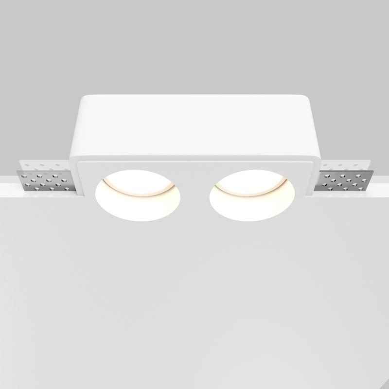  Светильник Gyps Modern 2х10Вт GU10 встраив. Maytoni DL123-GU10-02-W фото в каталоге от BTSprom.by
