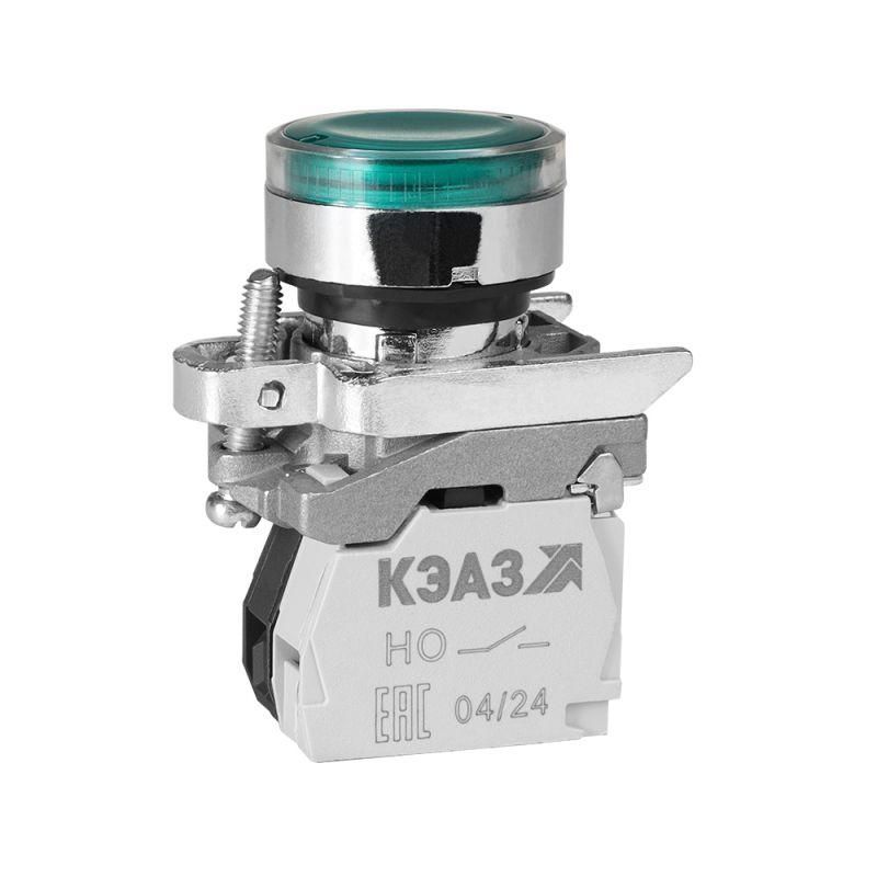 кнопка кме4530млс-24в-зеленый-3но+0нз-цилиндр-индикатор-ip54 кэаз 289919 от BTSprom.by