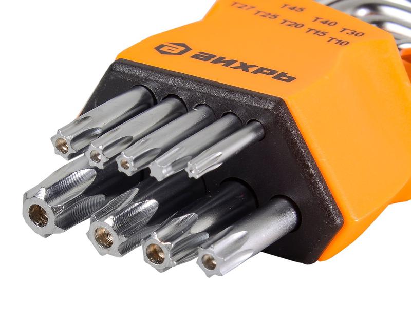  Набор ключей имбусовых Torx 9шт T10-T50 Вихрь 73/6/5/12 фото в каталоге от BTSprom.by